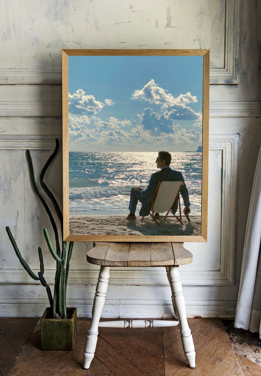 Beachside Suit Portrait Poster. — room view 1