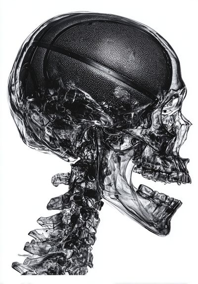 Basketball Skull — Fine Art Print. poster print