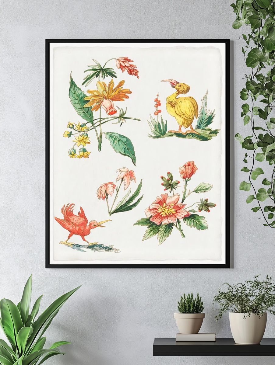 Vintage Botanical Illustration Poster. — room view 4