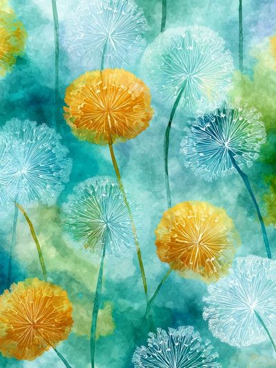 Colorful Floral Abstract Poster. poster print