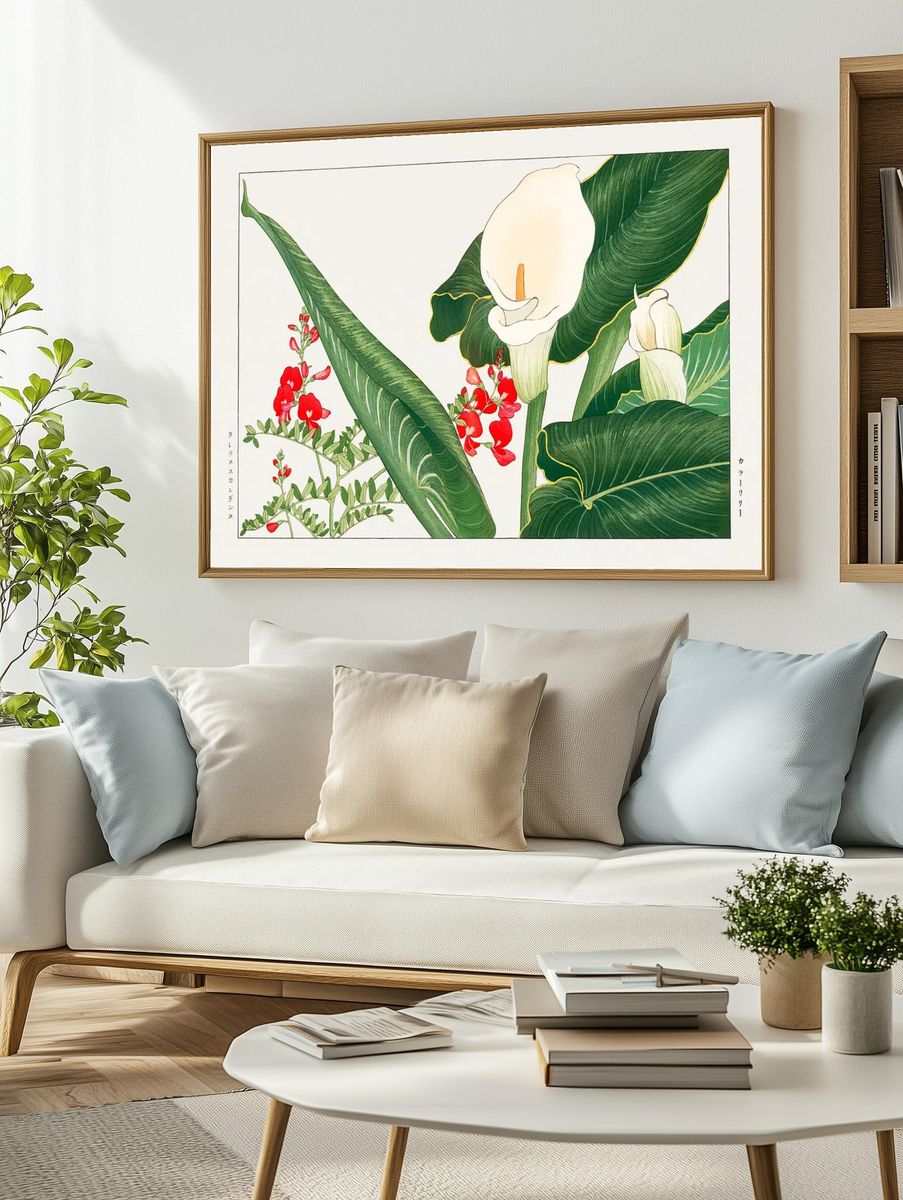 Tropical Botanical Illustration Poster. — room view 2