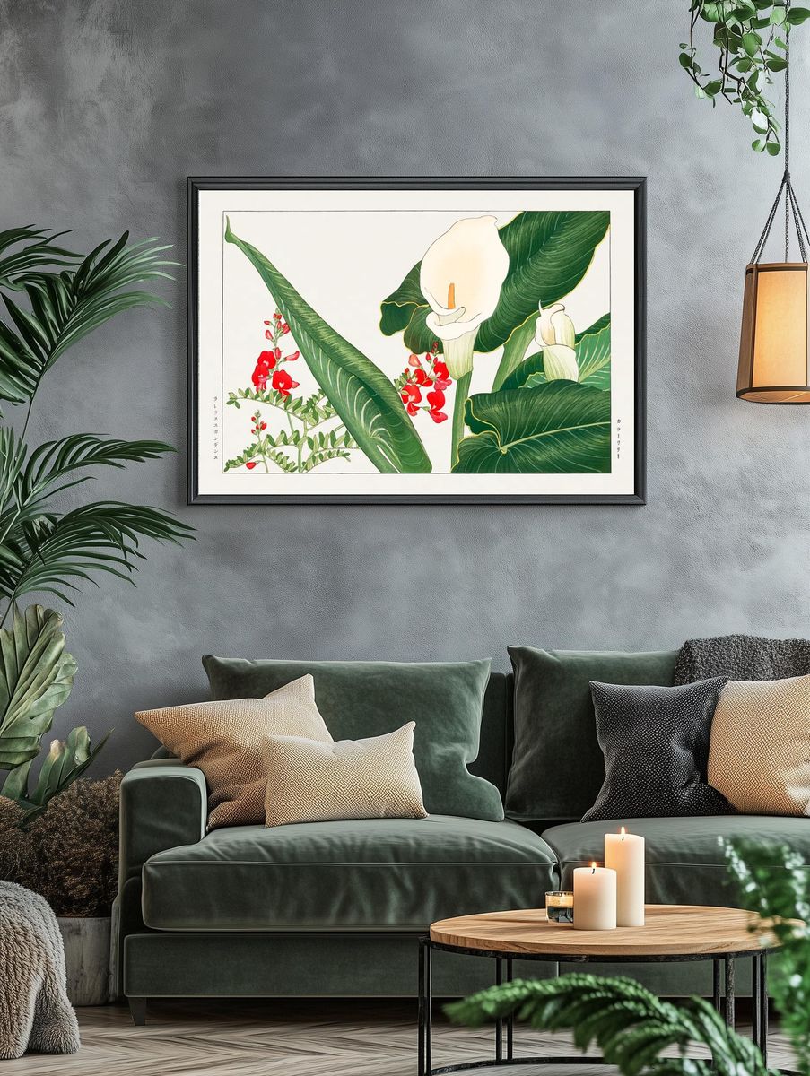 Tropical Botanical Illustration Poster. — room view 4