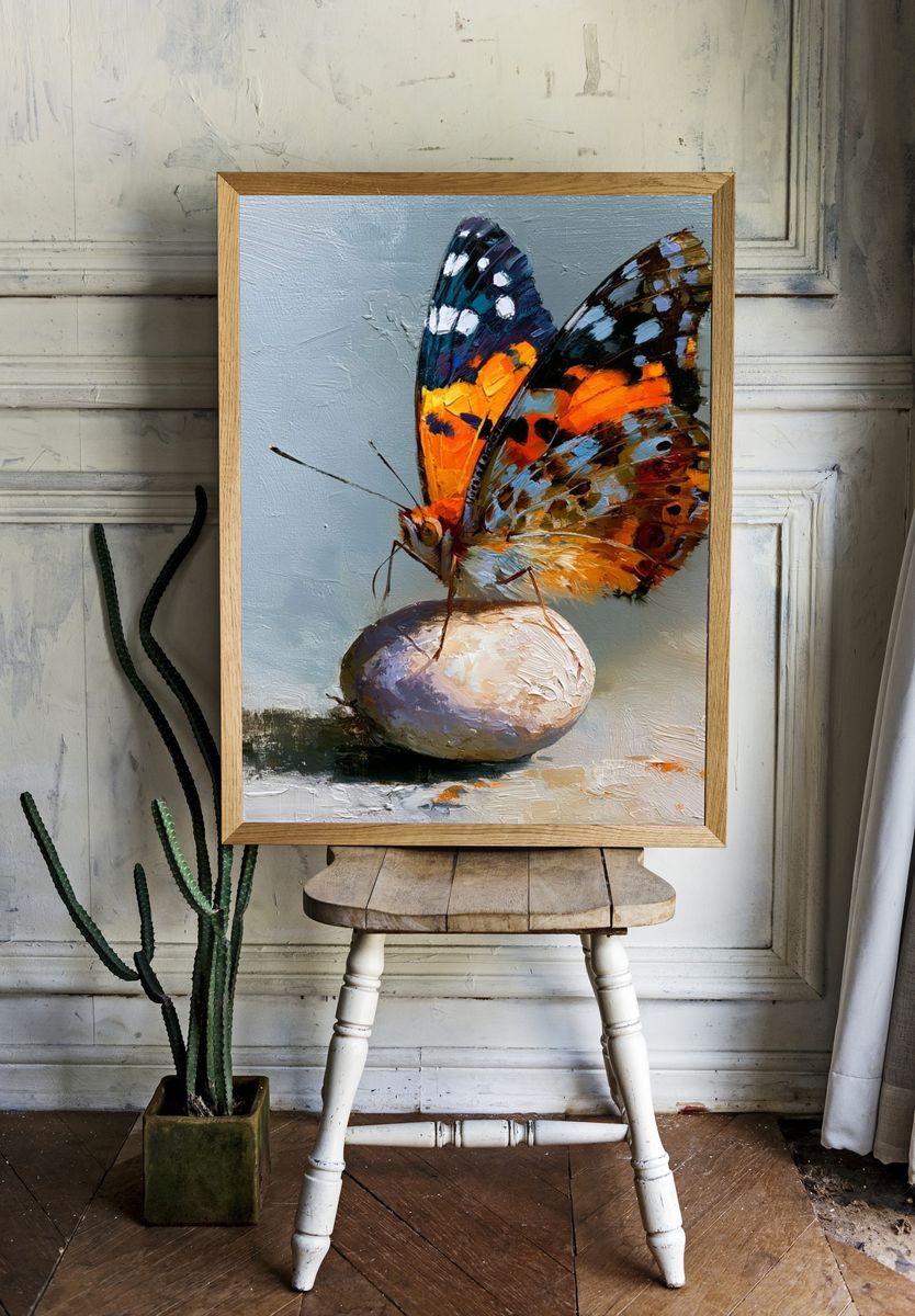 Butterfly on Egg Fine-Art Print. room preview