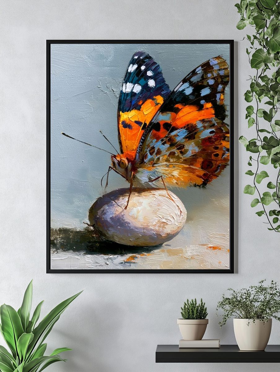 Butterfly on Egg Fine-Art Print. — room view 4