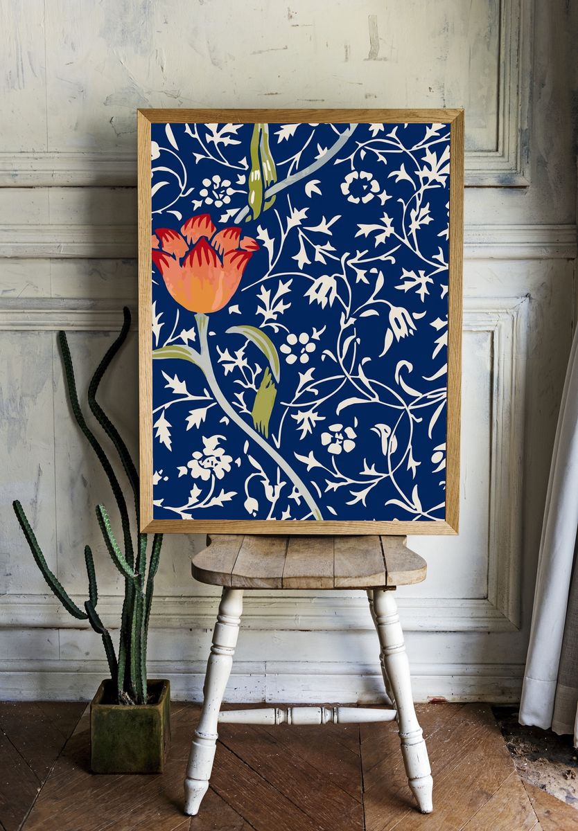 Floral Pattern — Botanical Print. — room view 1