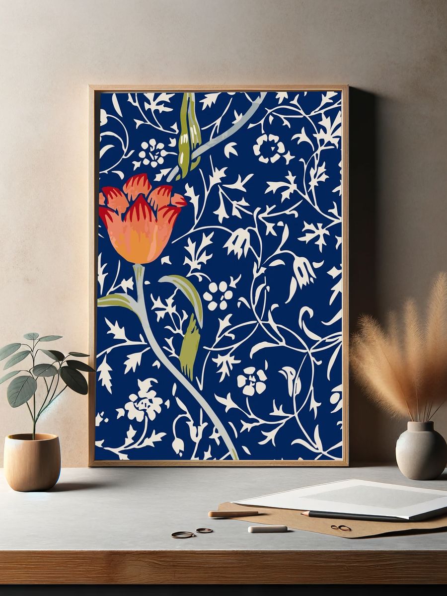 Floral Pattern — Botanical Print. — room view 2