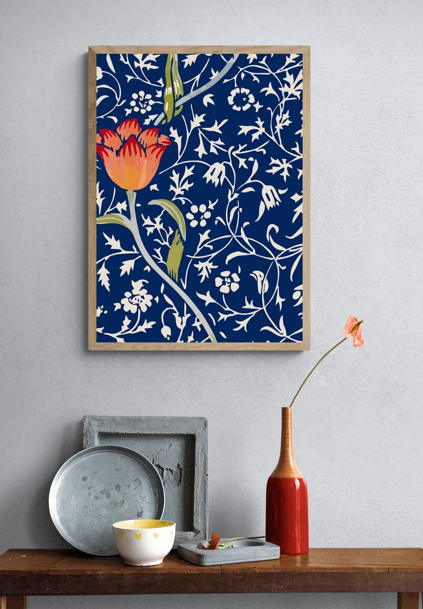 Floral Pattern — Botanical Print. — room view 3