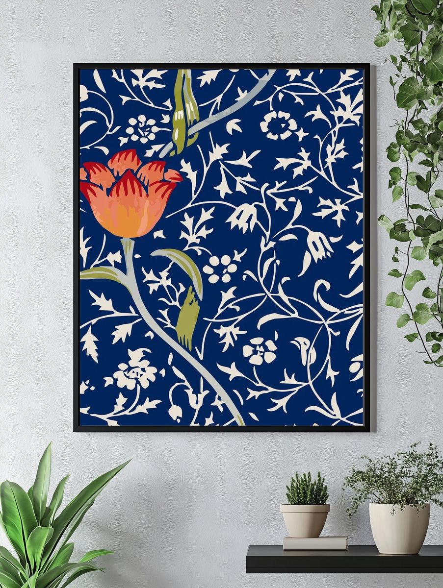 Floral Pattern — Botanical Print. — room view 4