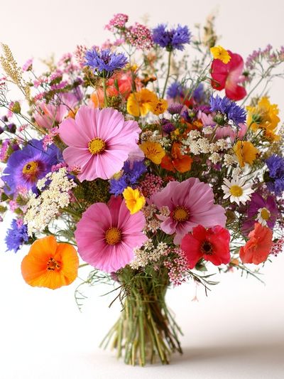 Colorful Wildflower Bouquet — Botanical Print. poster print