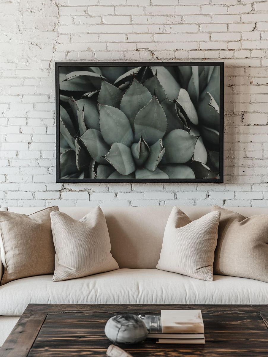 Succulent Leaves — Botanical Print. — room view 1