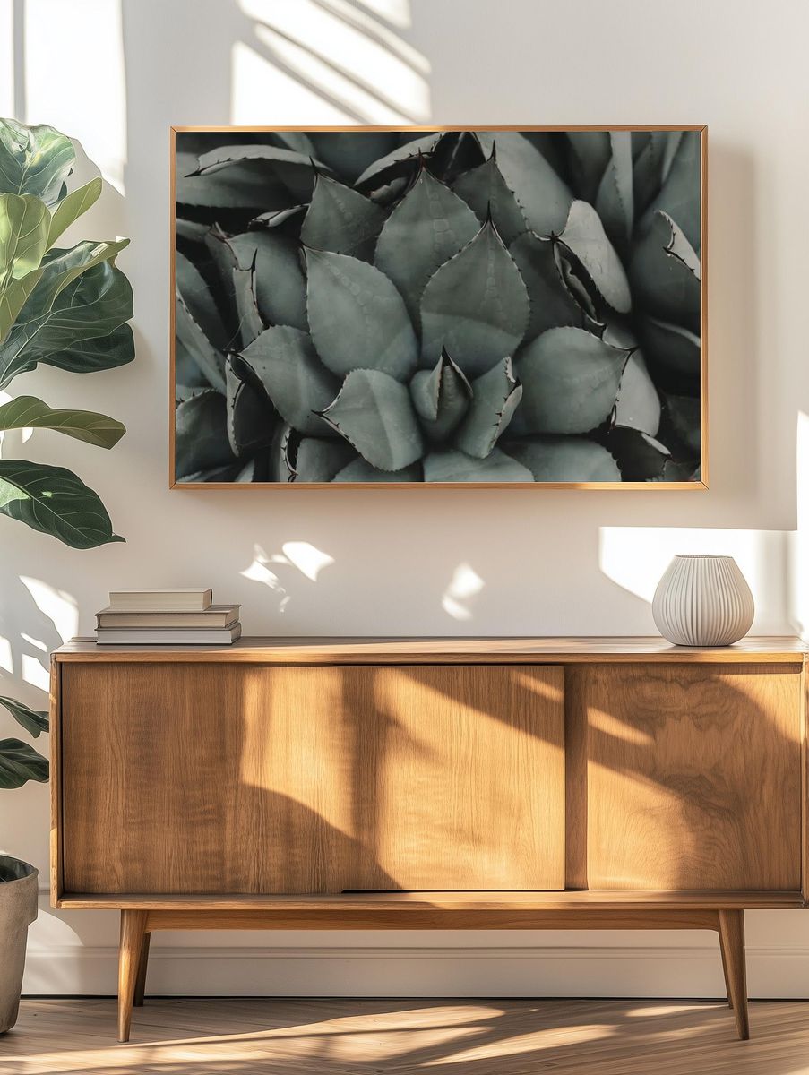 Succulent Leaves — Botanical Print. — room view 3