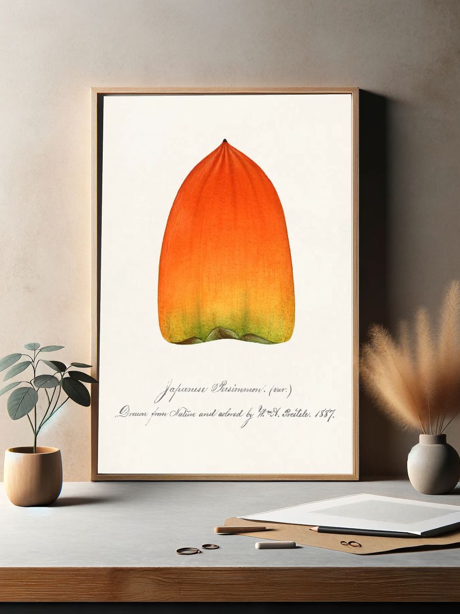 Japanese Persimmon Botanical Print. — room view 2