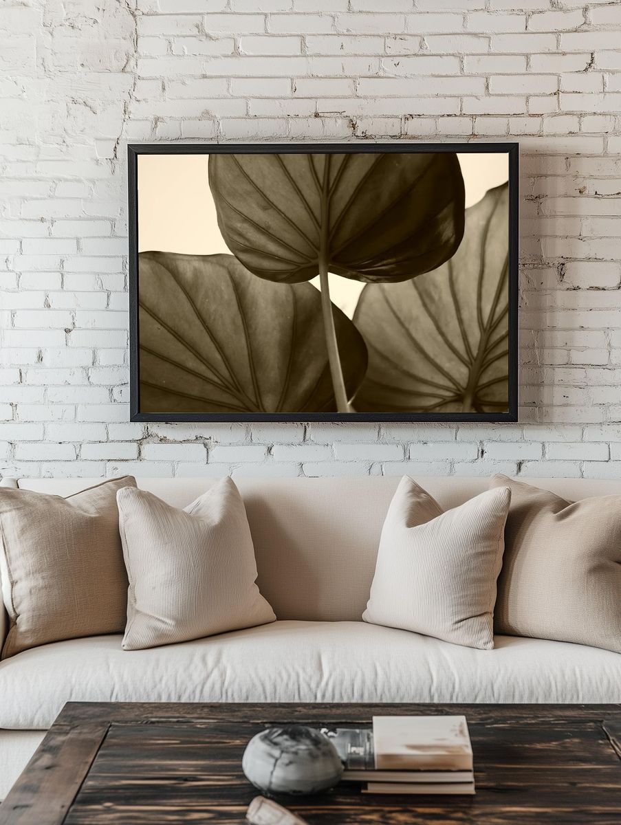 Botanical Leaves — Fine Art Print. — room view 1