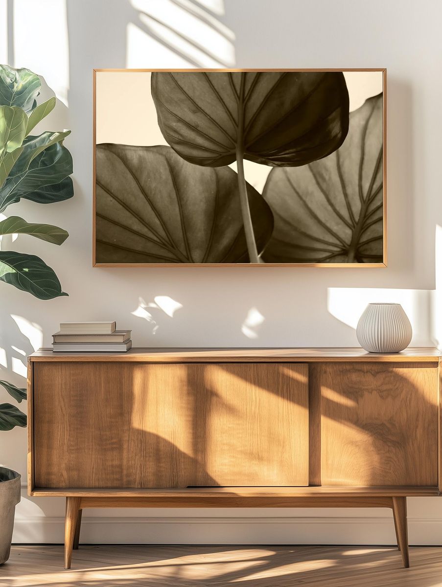 Botanical Leaves — Fine Art Print. — room view 3