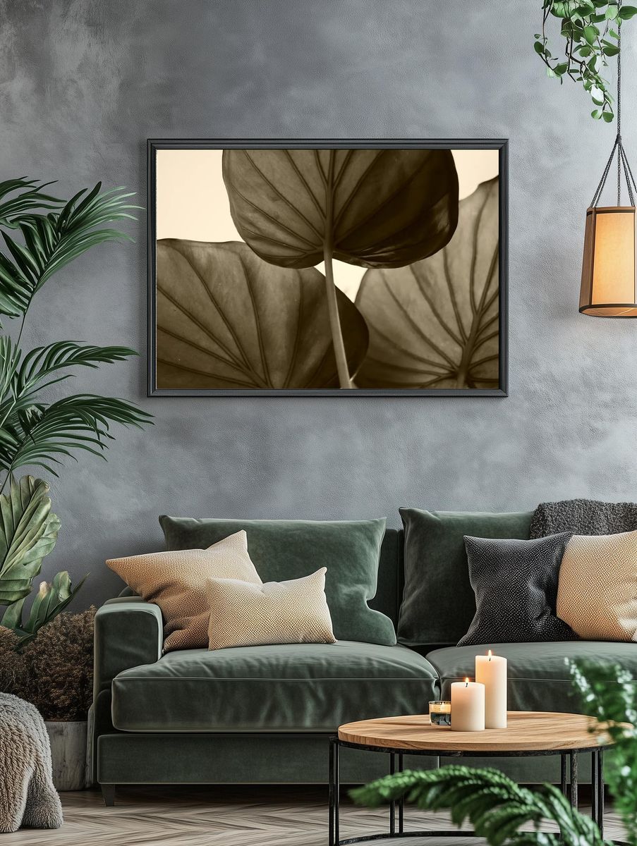 Botanical Leaves — Fine Art Print. — room view 4