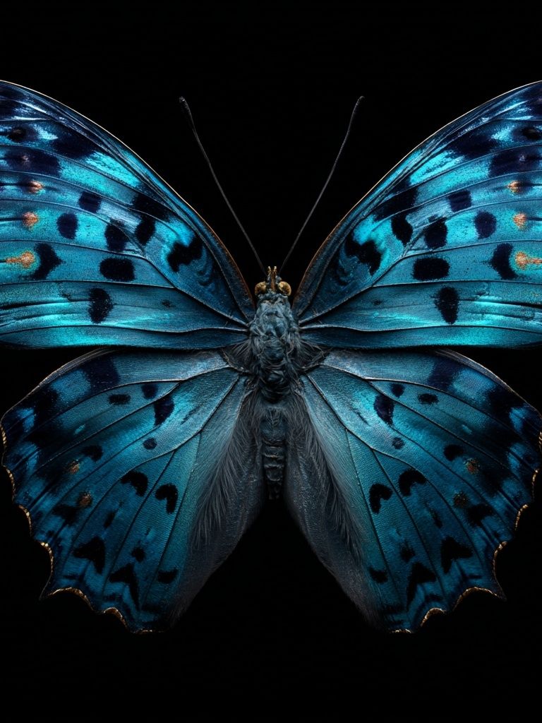 Blue Butterfly — Nature Print. poster — nature art