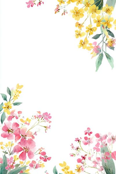 Floral Watercolor Botanical Poster. poster