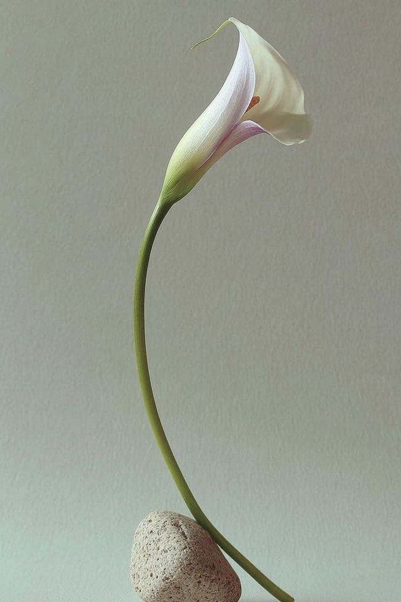 Elegant Calla Lily — Minimalist Print. poster detail