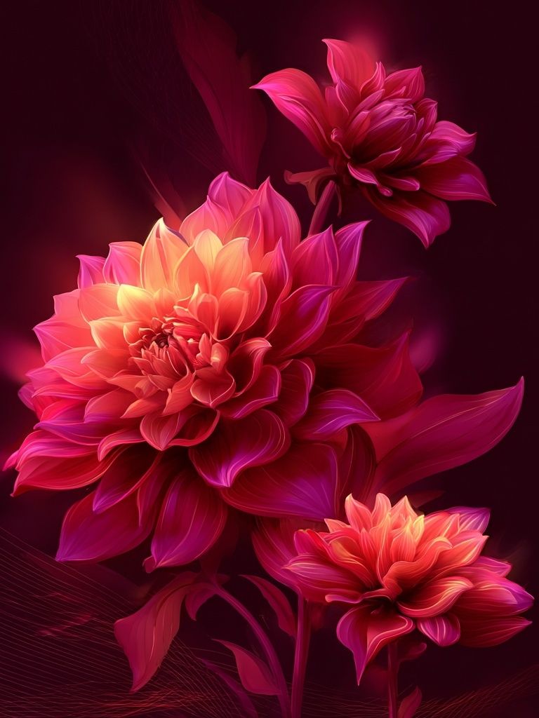 Vibrant Floral Elegance — Botanical Print. poster detail