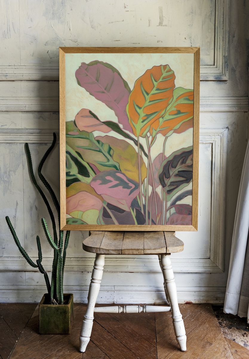 Colorful Leaves — Botanical Print. — room view 1
