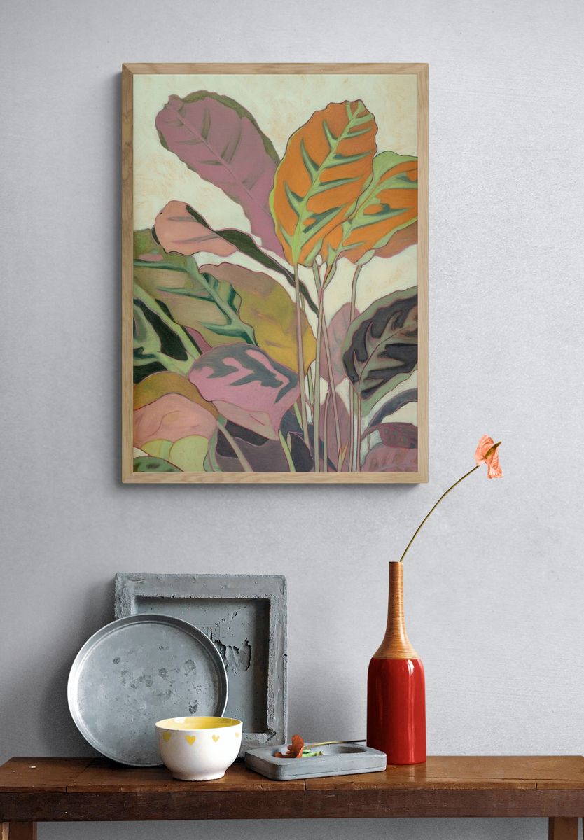 Colorful Leaves — Botanical Print. — room view 3