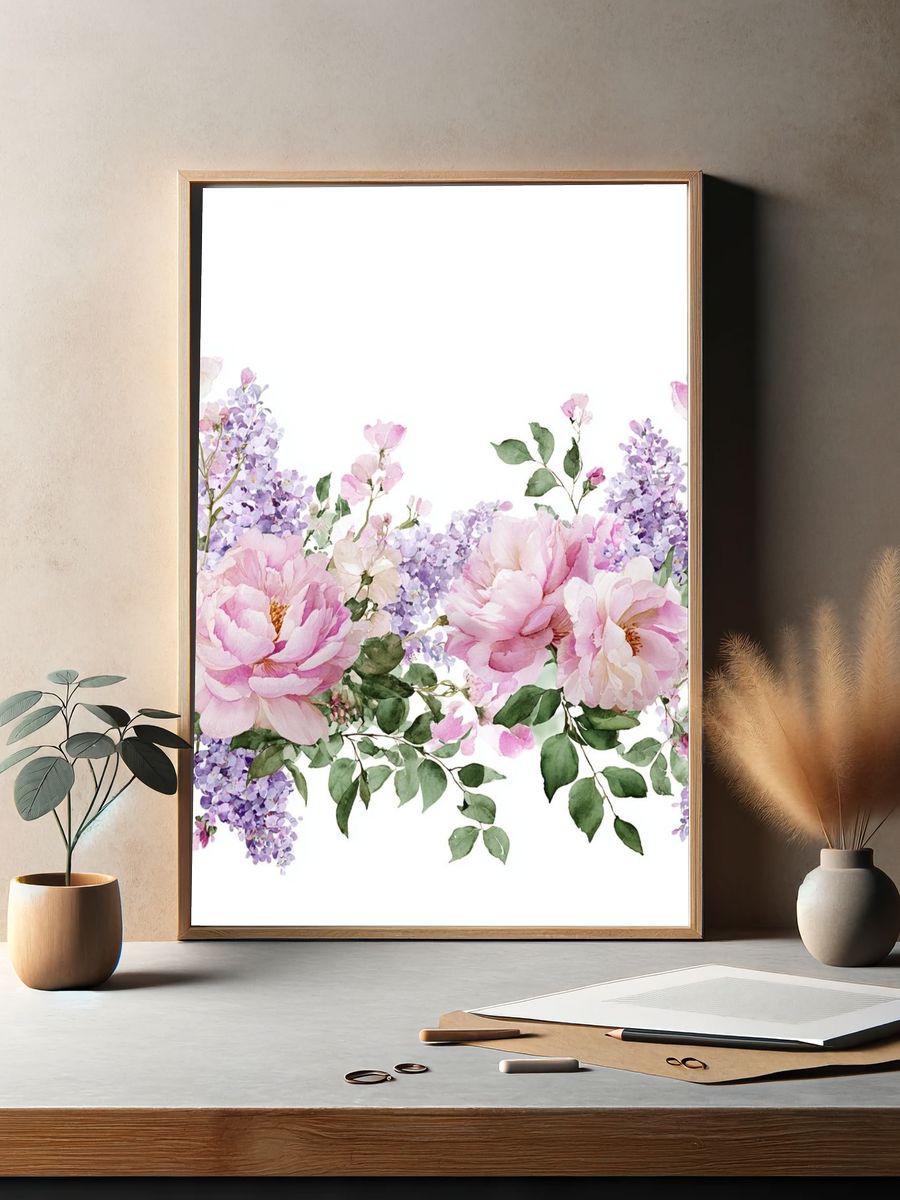 Floral Elegance — Botanical Print. — room view 2