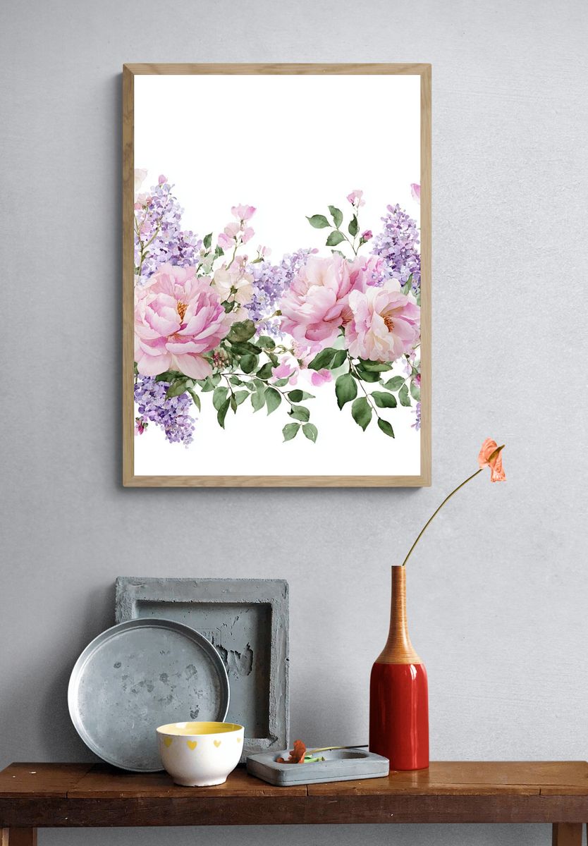Floral Elegance — Botanical Print. — room view 3