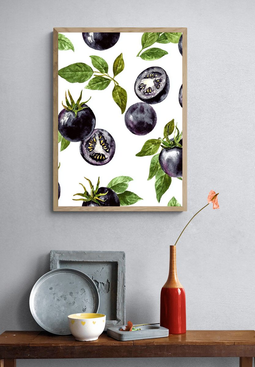 Black Tomato Botanical Print. — room view 3