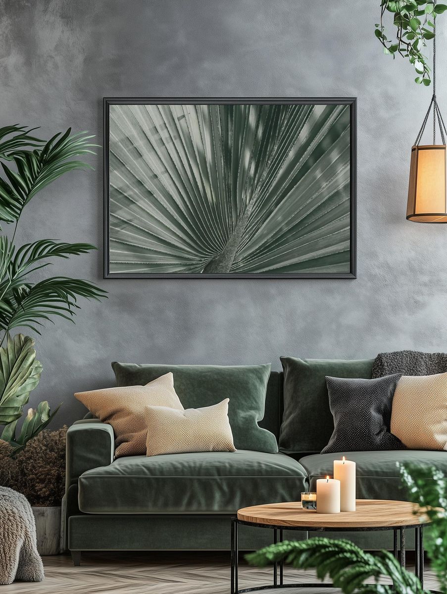 Tropical Leaf Texture — Botanical Print. — room view 4