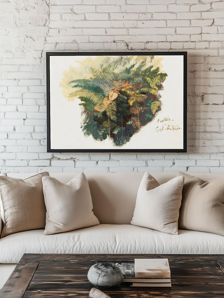 Fern Study — Botanical Print. — room view 1