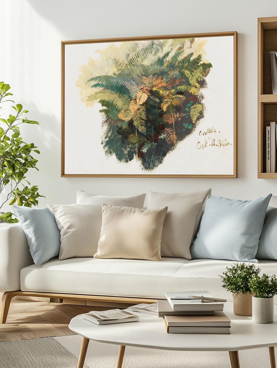 Fern Study — Botanical Print. — room view 2
