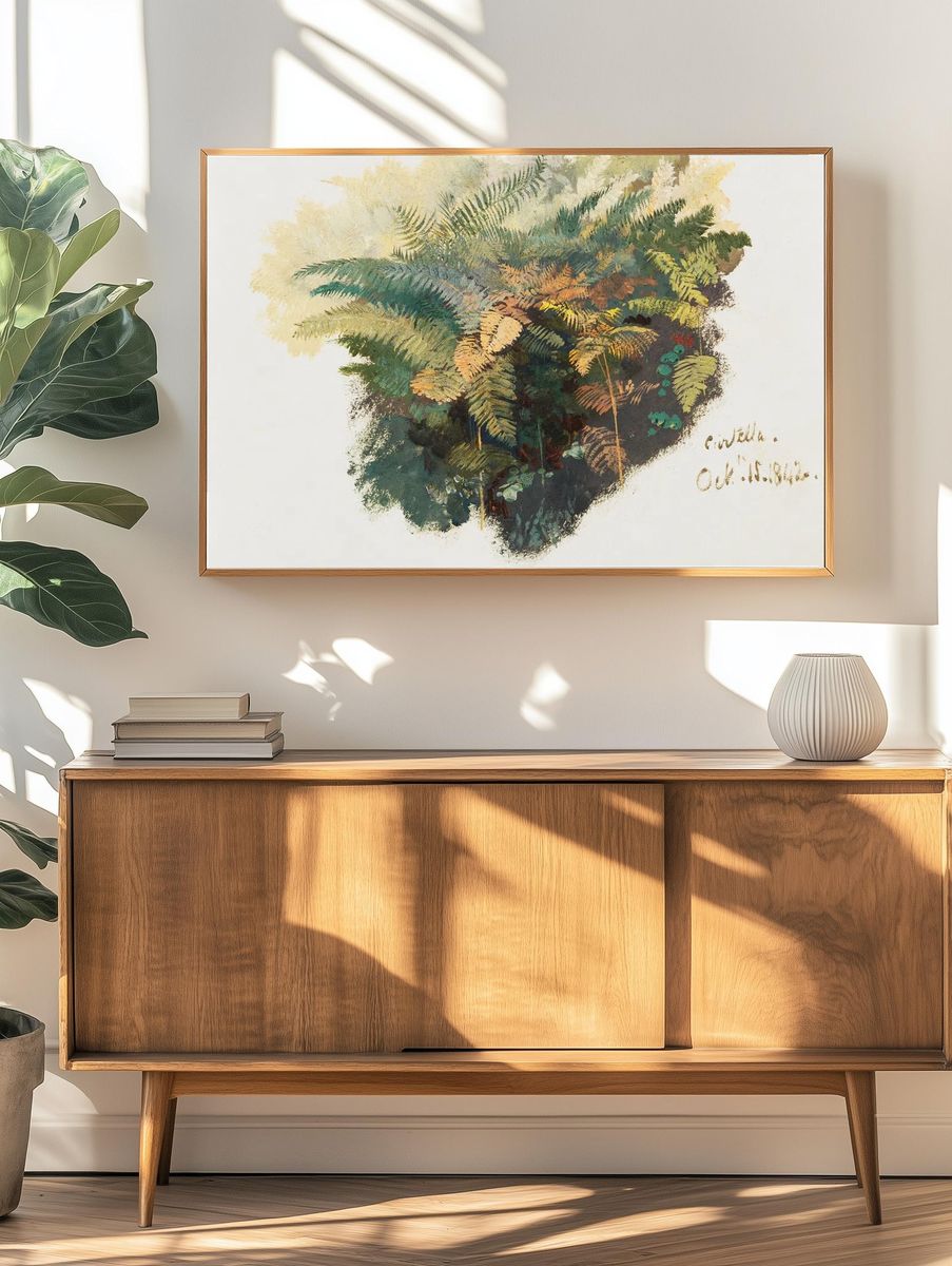 Fern Study — Botanical Print. — room view 3