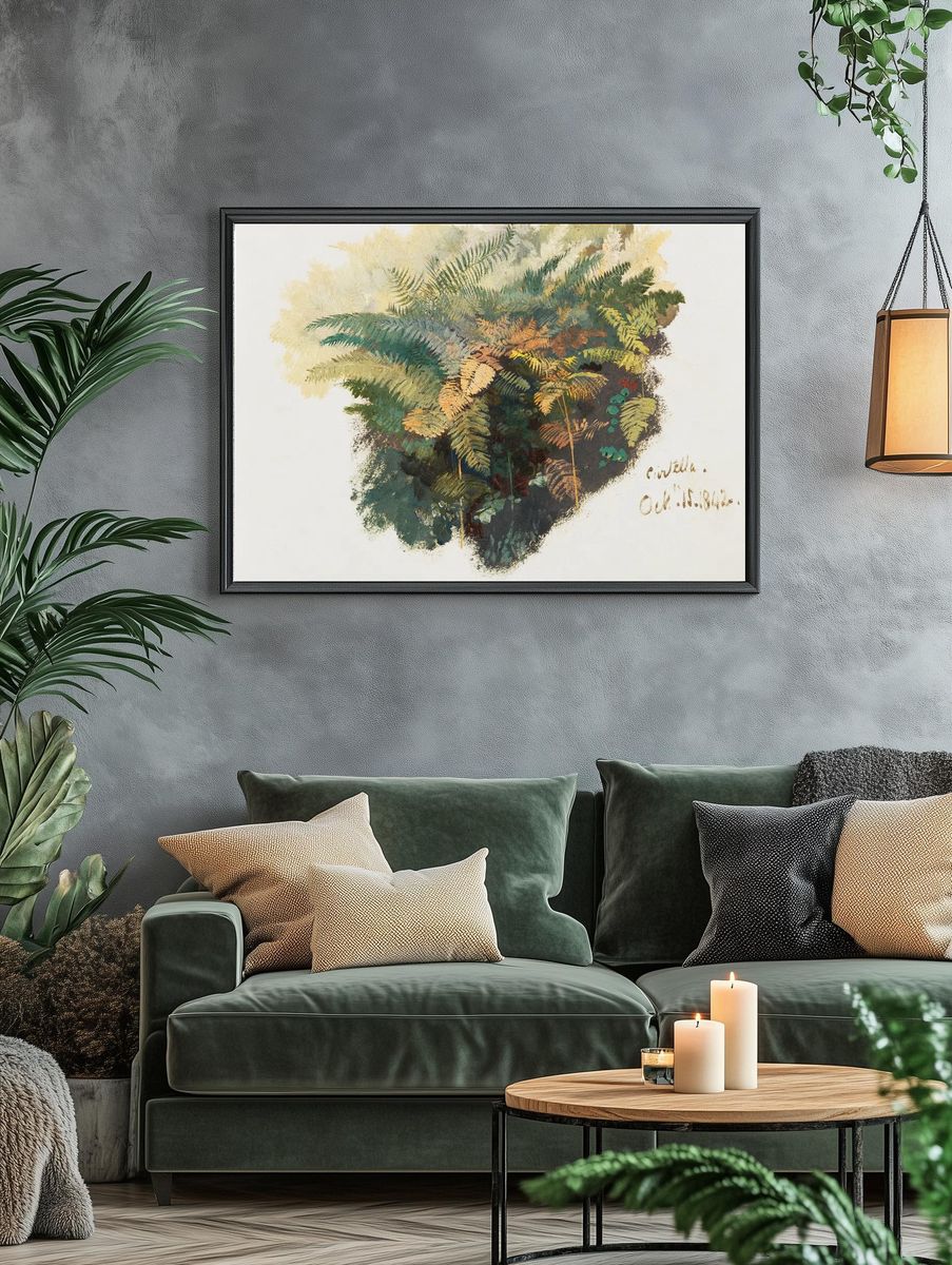 Fern Study — Botanical Print. — room view 4