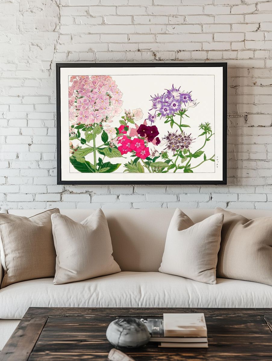 Floral Botanical Print. — room view 1