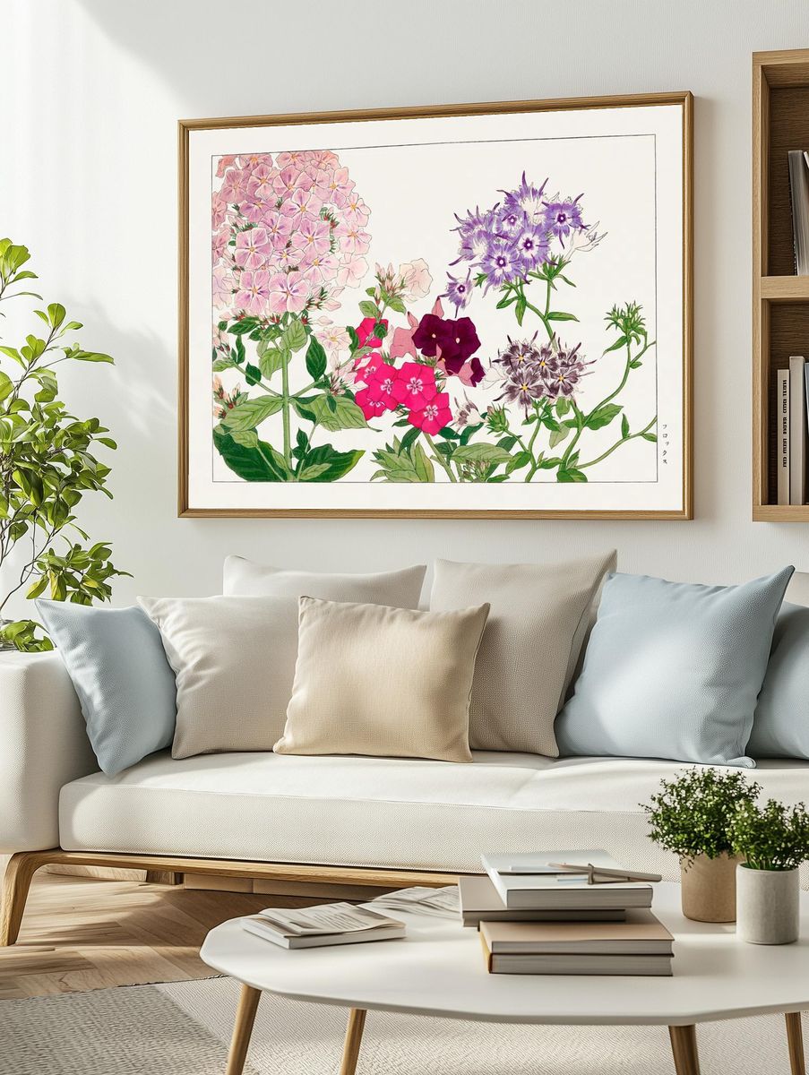 Floral Botanical Print. — room view 2