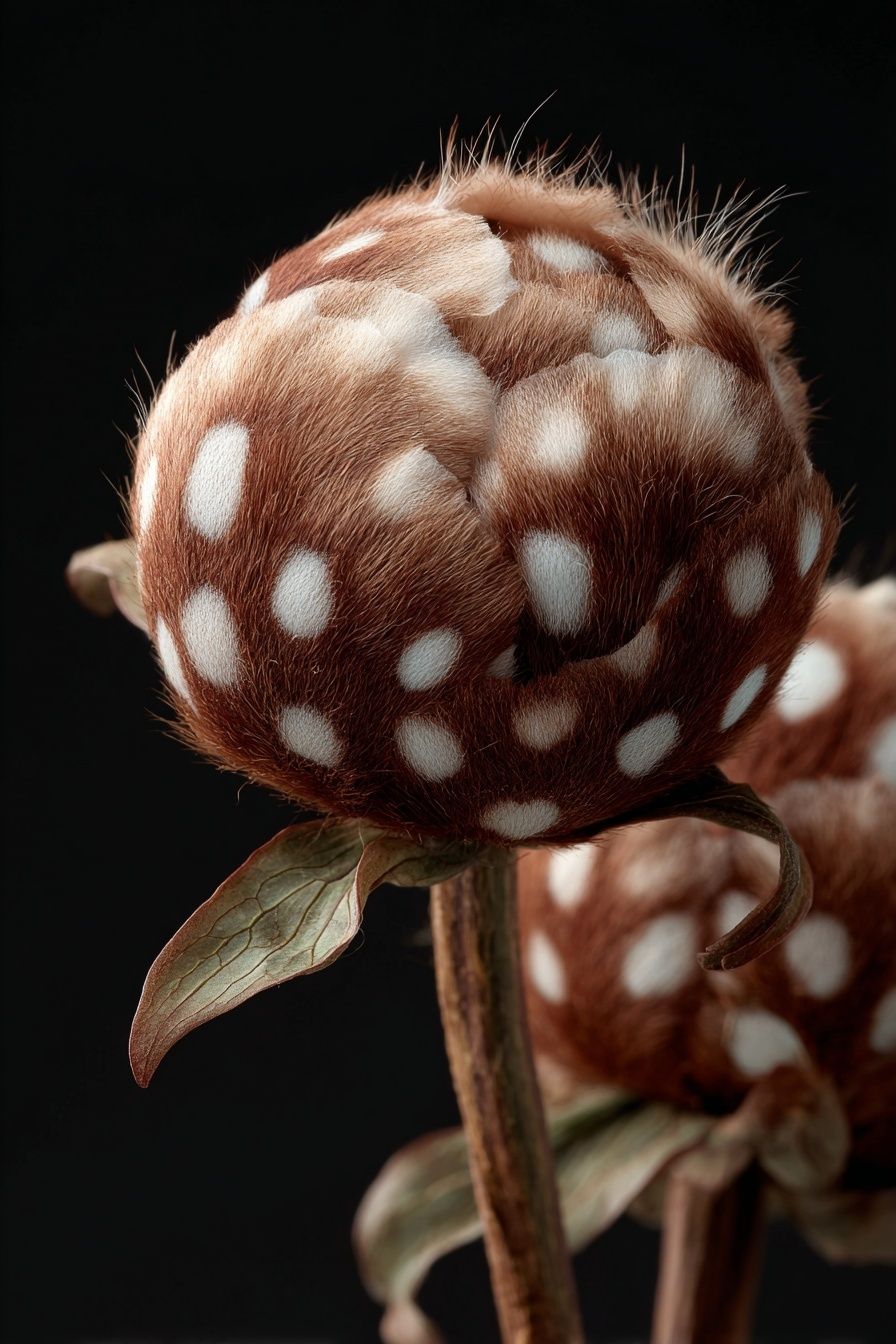Fluffy Brown Botanical Poster. poster detail