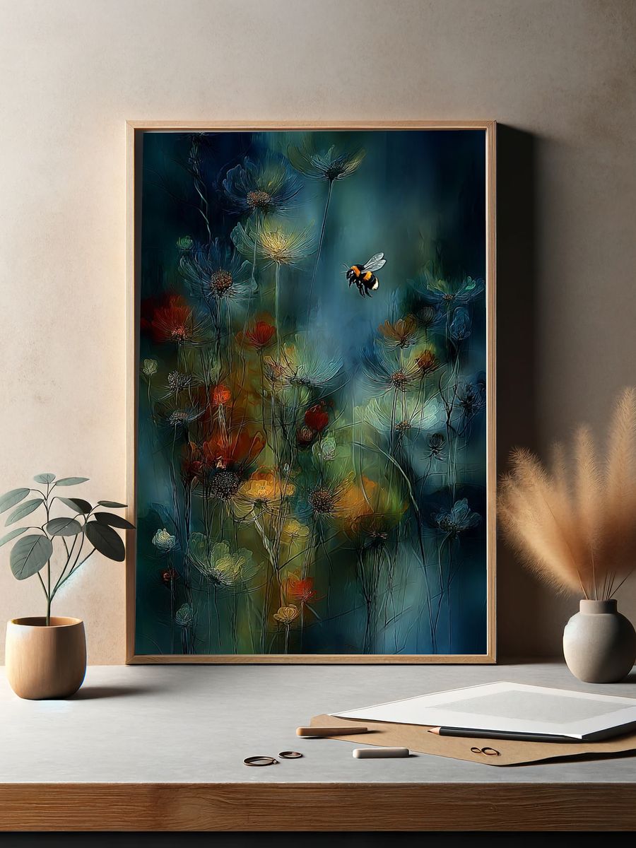 Floral Dreamscape — Botanical Print. — room view 2