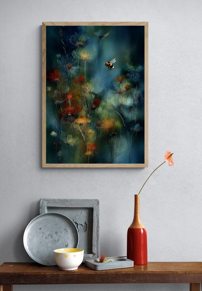 Floral Dreamscape — Botanical Print. — room view 3