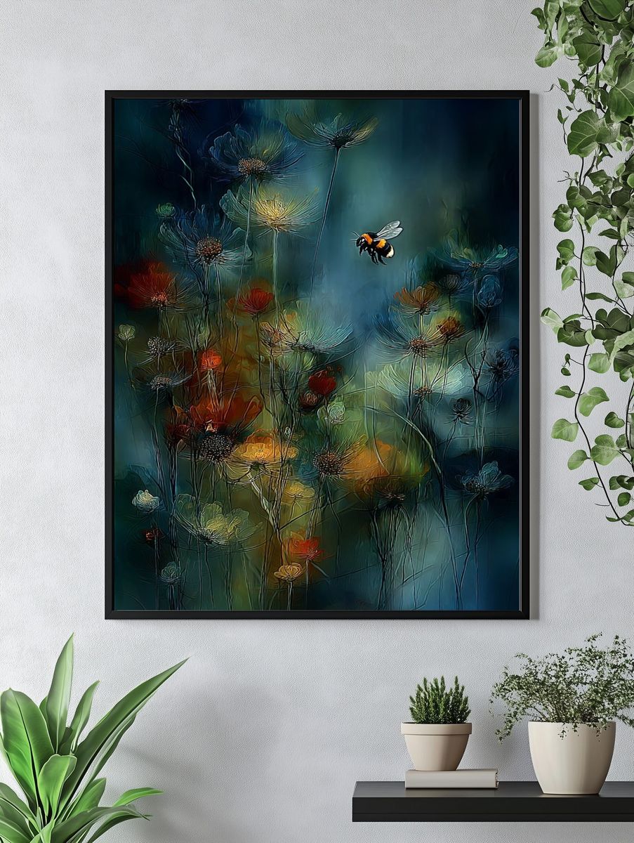 Floral Dreamscape — Botanical Print. — room view 4