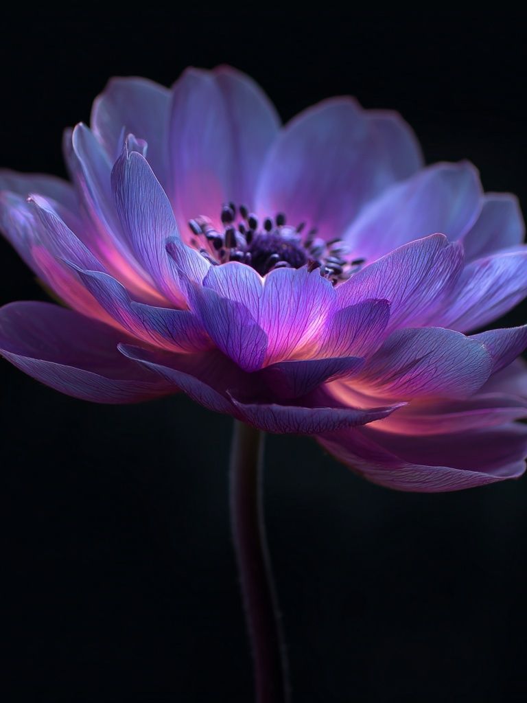 Purple Flower — Botanical Print. poster detail