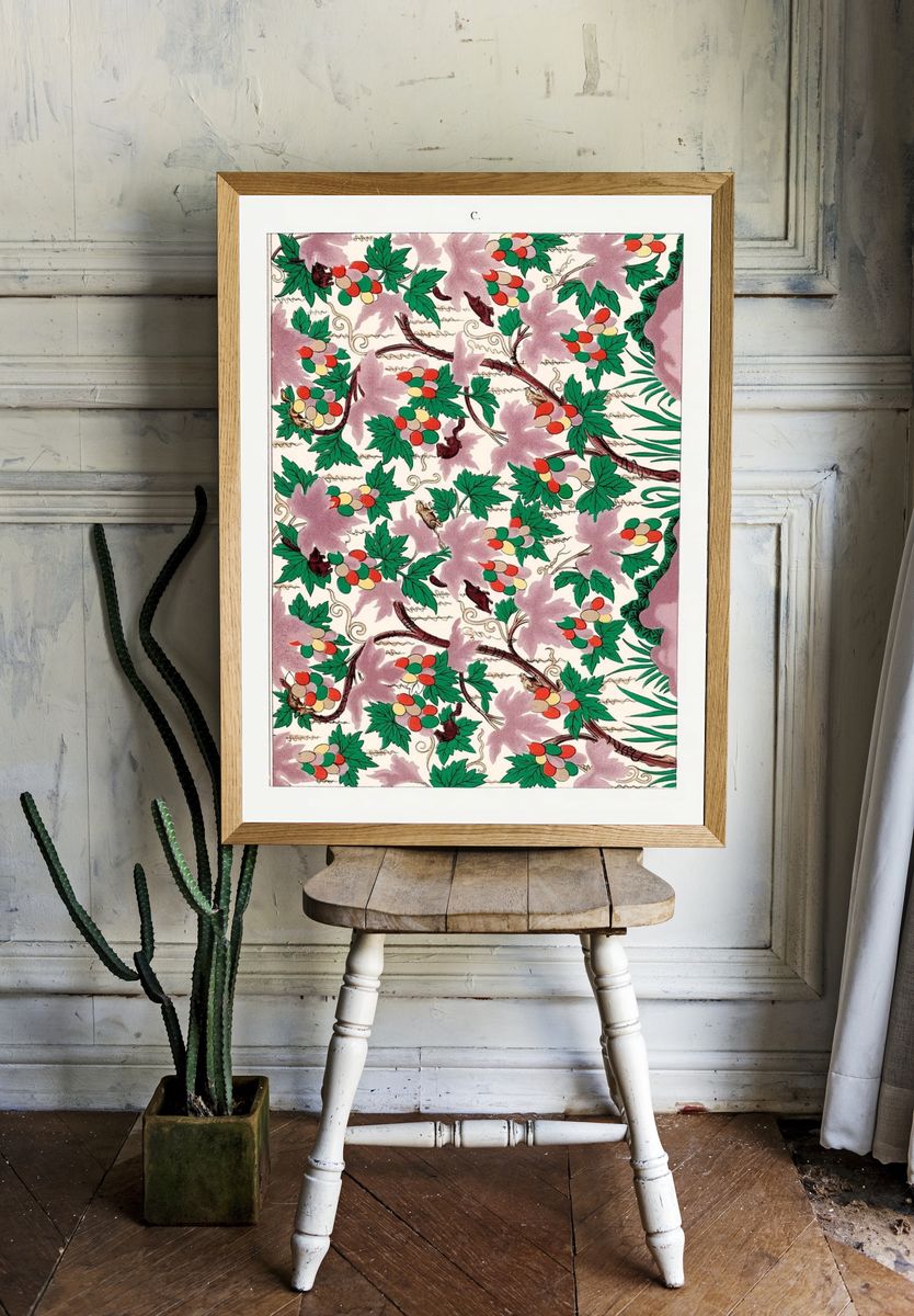 Grapevine Botanical Print. — room view 1