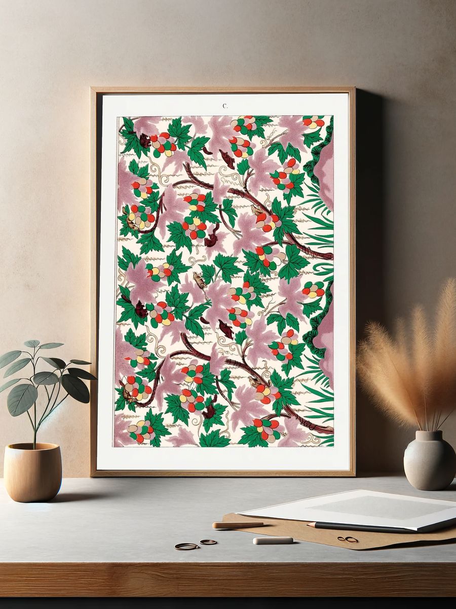 Grapevine Botanical Print. — room view 2