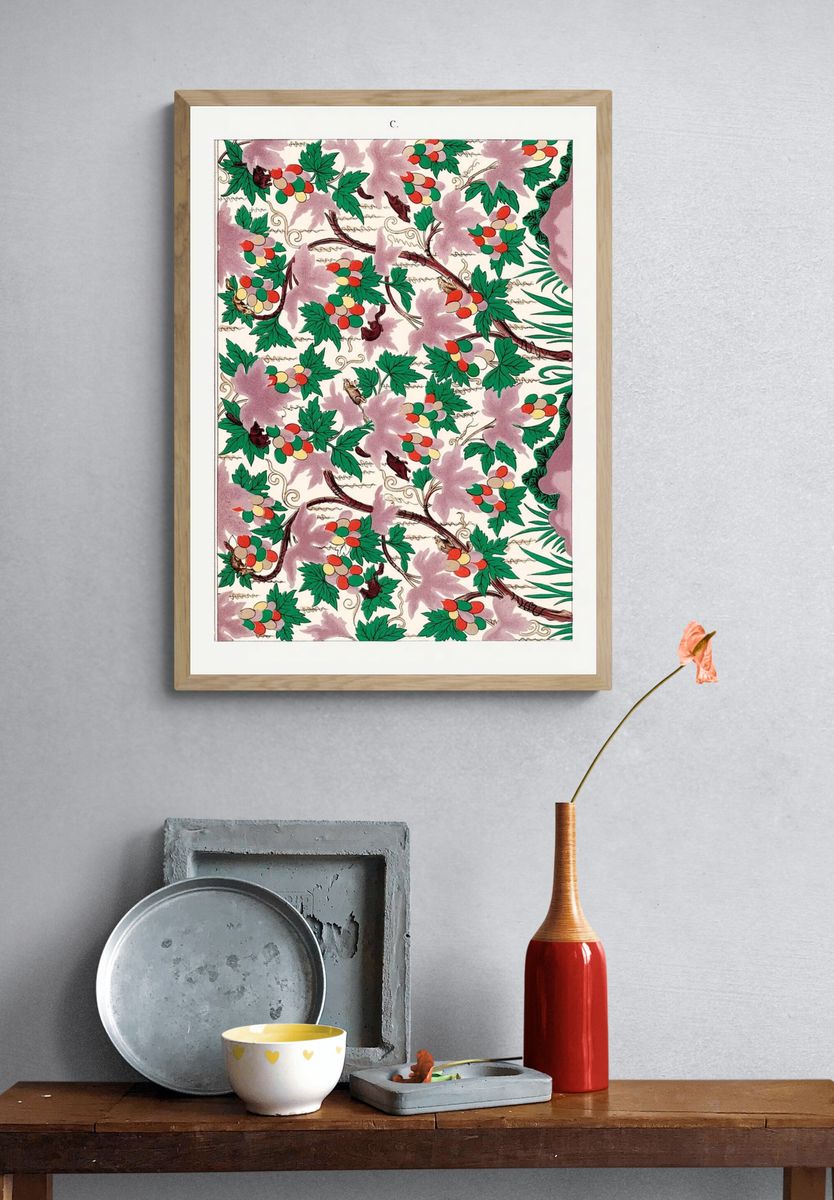 Grapevine Botanical Print. — room view 3