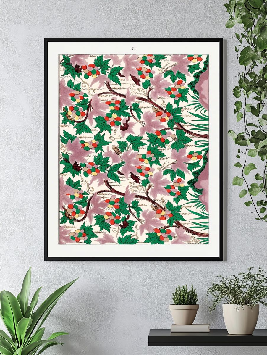 Grapevine Botanical Print. — room view 4