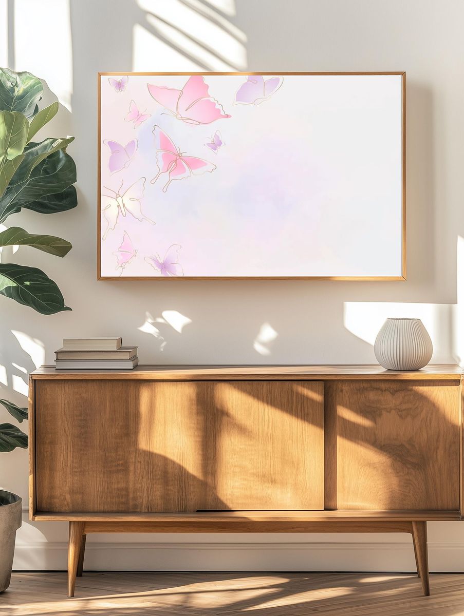 Butterfly Dreams — Watercolor Print. — room view 3
