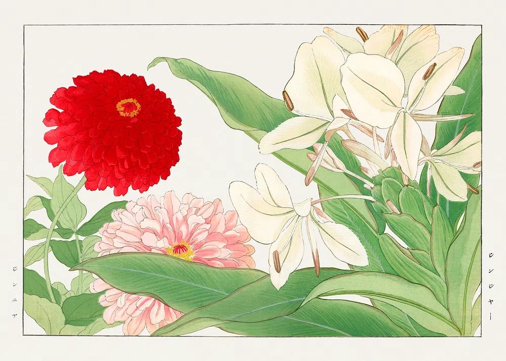 Floral Composition — Botanical Print. poster — botanical art