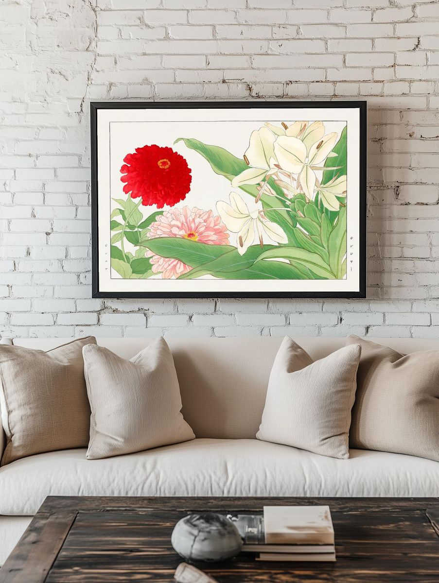 Floral Composition — Botanical Print. — room view 1