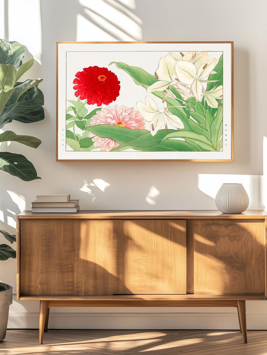Floral Composition — Botanical Print. — room view 3