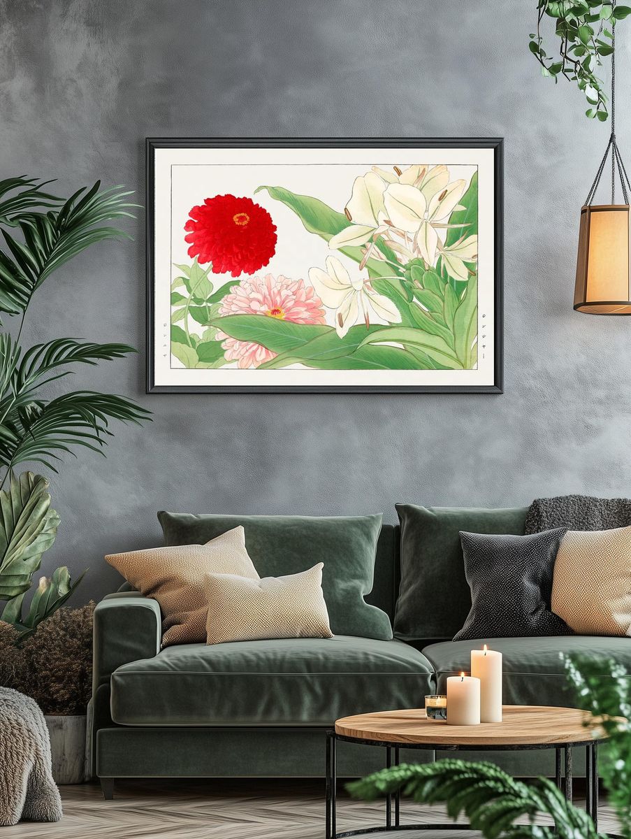 Floral Composition — Botanical Print. — room view 4