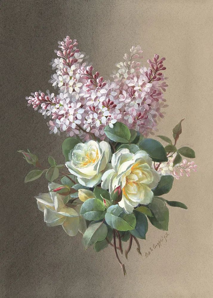 Floral Bouquet — Vintage Print. poster detail